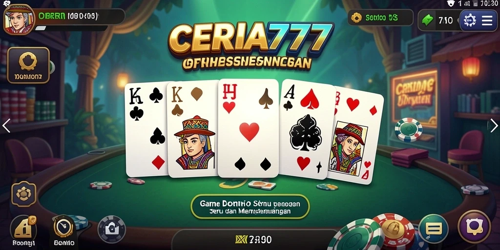 Tampilan menangkap keseruan gameplay domino CERIA777.