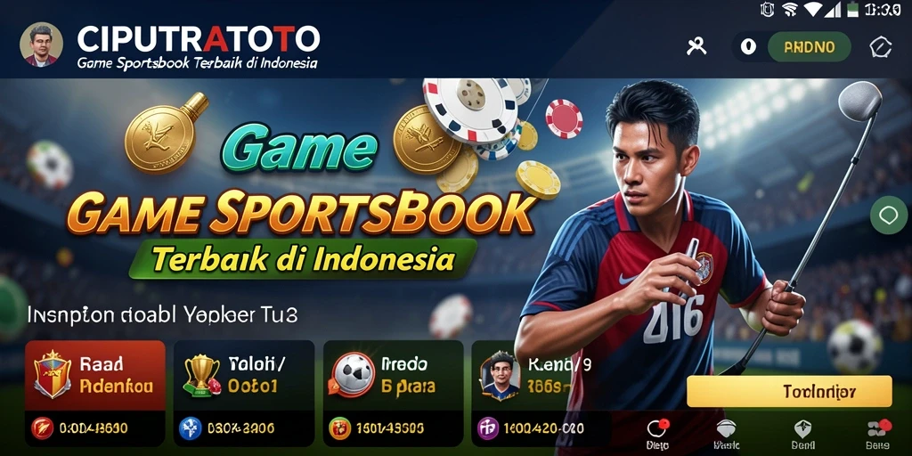 Tampilan menarik aplikasi CIPUTRATOTO dengan berbagai pilihan taruhan olahraga.