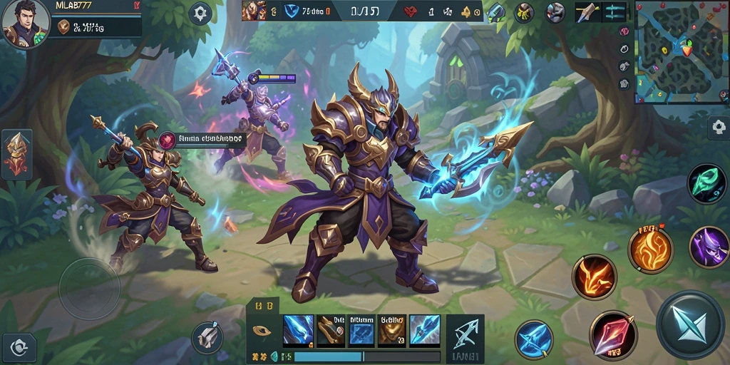 Tangkapan layar gameplay MLBB777 yang menampilkan dunia petualangan yang luas.