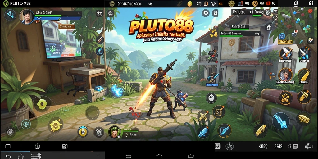 Tampilan antarmuka utama PLUTO88 yang sederhana dan fungsional.