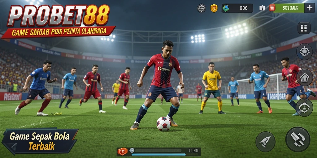 Gameplay PROBET88 menampilkan pertandingan sepak bola seru dan grafis yang menakjubkan.
