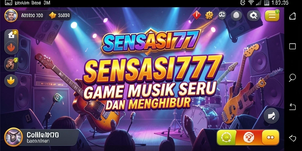 Tampilan gameplay SENSASI777 menampilkan aksi seru dengan musik mengalun.