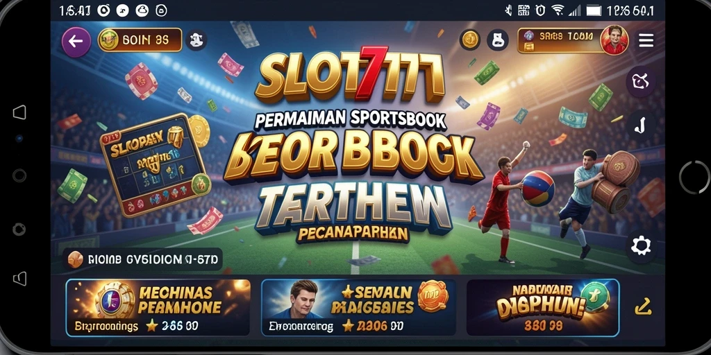 Tampilan gameplay aplikasi Sportsbook SLOT777 yang menegangkan.