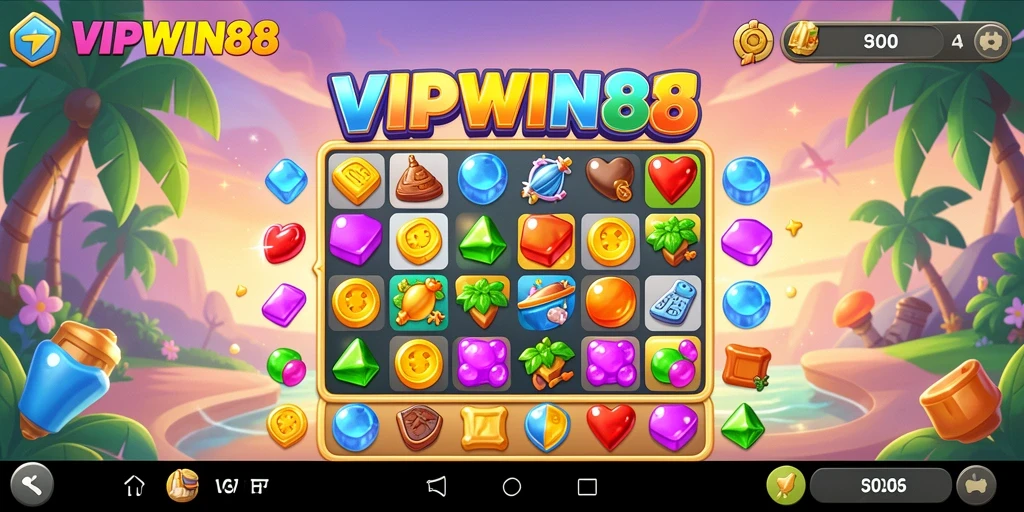 Screenshot gameplay <strong>VIPWIN88</strong> menampilkan kebangkitan warna dalam permainan Match-3.